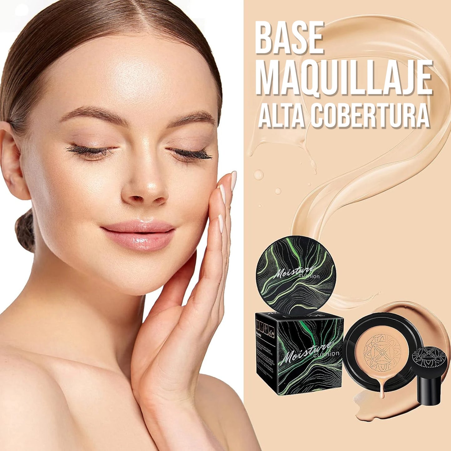 BASE DE MAQUILLAJE DE ALTA COBERTURA + PROMO