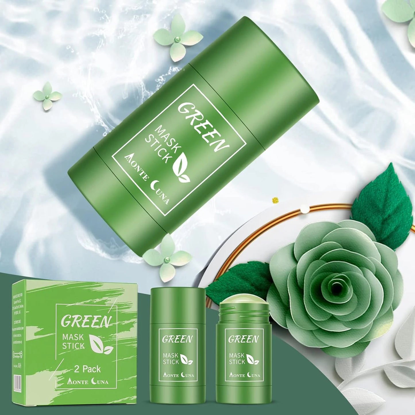 MASCARILLA FACIAL DE TÉ VERDE + PROMO SOLO HOY