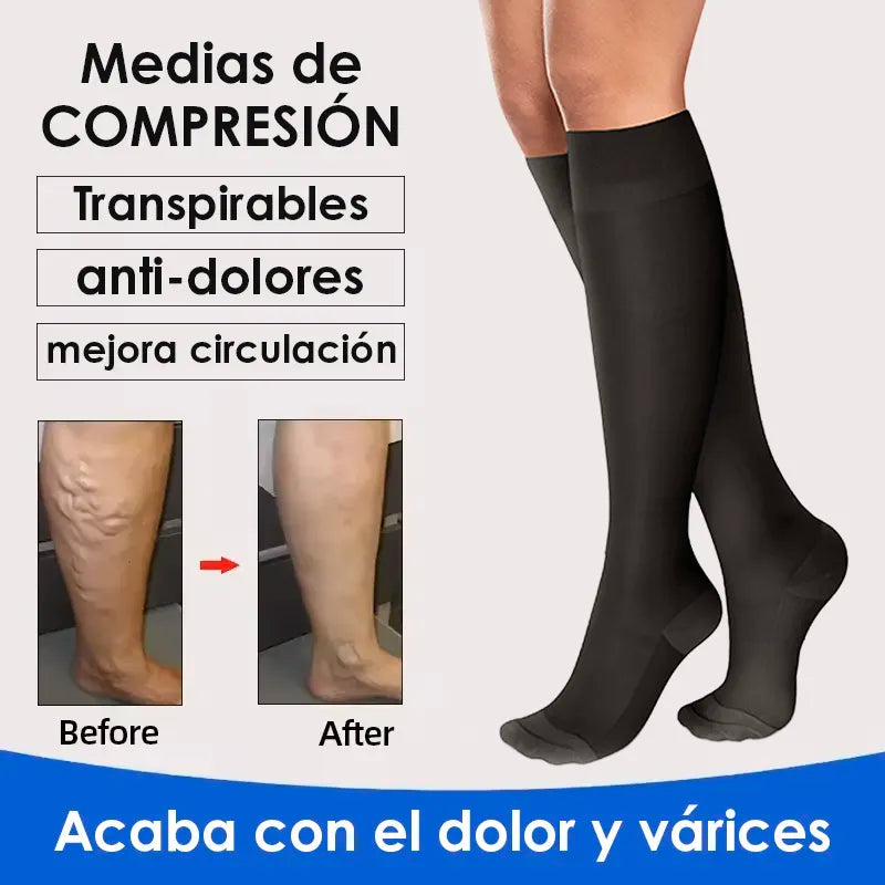 PAR DE MEDIAS DE COMPRESIÓN - MEJORA TU VIDA